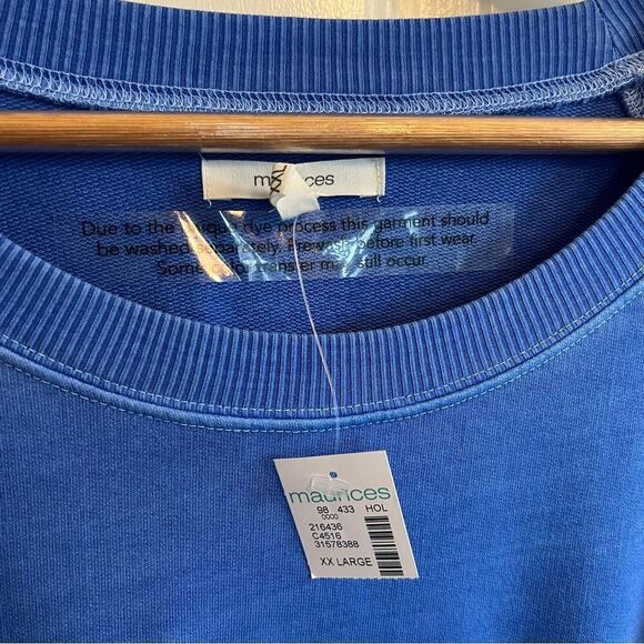 Maurice’s Blue Cold Hands Warm Heart Sweatshirt NWT - Picture 5 of 8